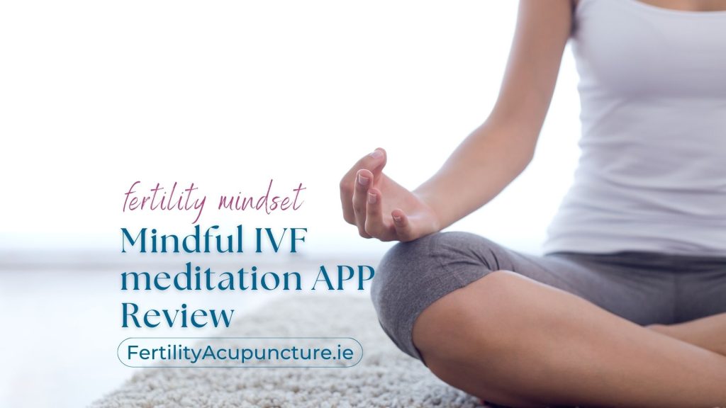Mindful IVF APP review photo of woman meditating