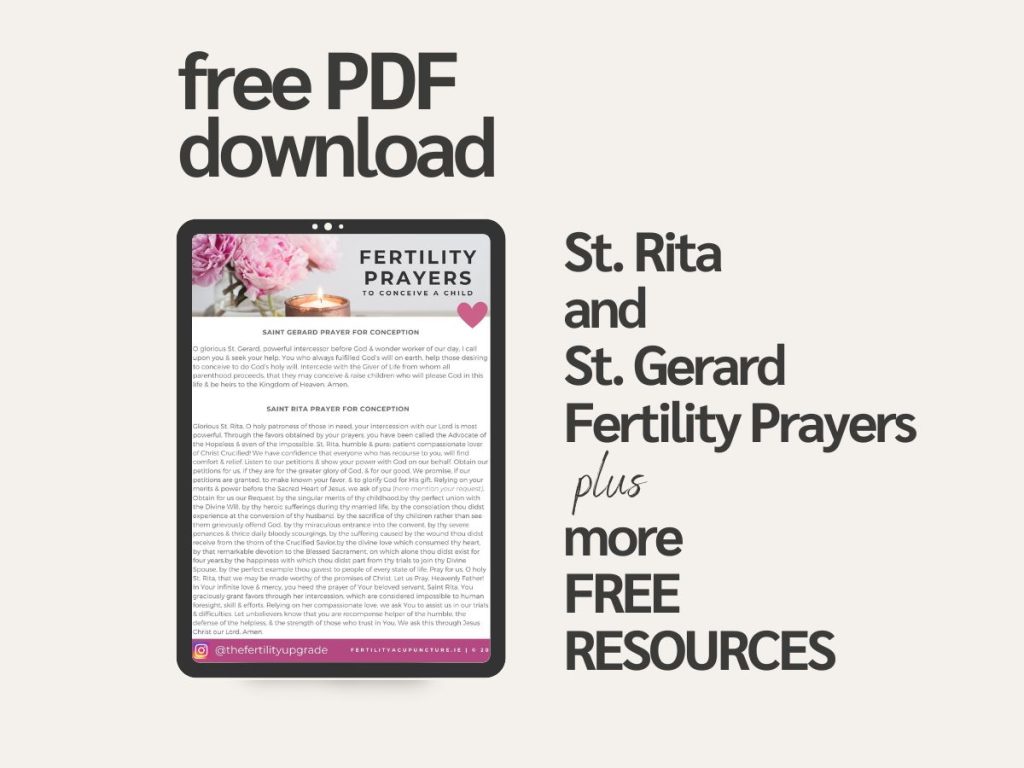 the words to fertility prayers and prayers for fertility. St Gerard and St. Rita fertility prayer and more