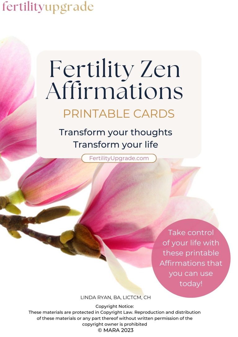 Fertility Zen Affirmation cards-Printable